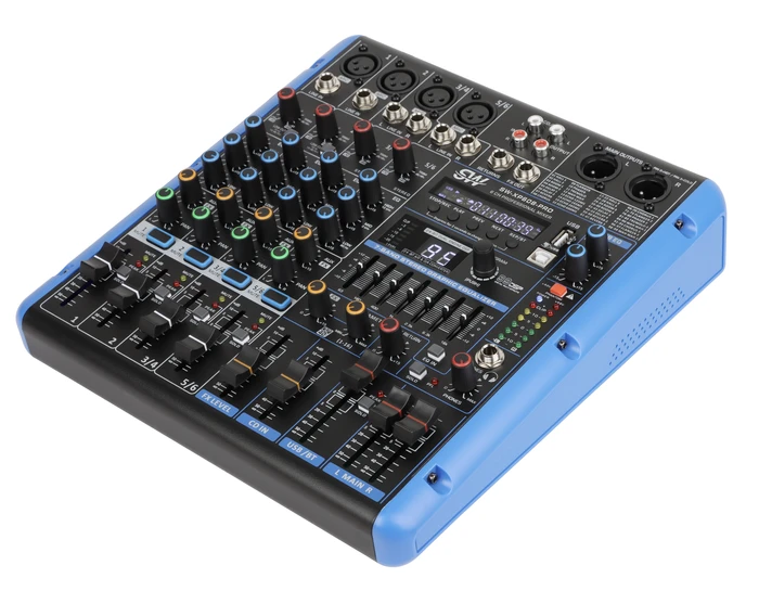 מיקסר 6 ערוצים ממותג:SW מדגם:XP608-PRO