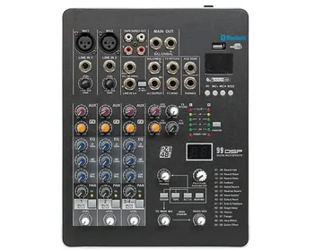 מיקסר 4 ערוצים ME-302FX יציאות PL+אפקט+BT+הקלטה