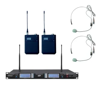 מיקרופון מדונה אלחוטי כפול UHF מקצועי תדרים משתנים-KTV200 צג דיגיטלי