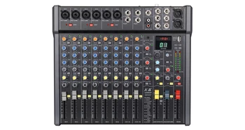 מיקסר דגם:C648DSP 10CH יציאות XLR+אפקט+BT+הקלטה 8 כניסות מונו 2 סטריאו