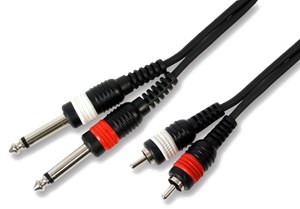 כבל כפול 3 מטר, 2RCA-2PL